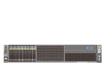 RH2288 V3 8盘 前面板示意图