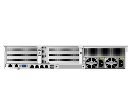 RH2288 V3 12盘 后面板示意图